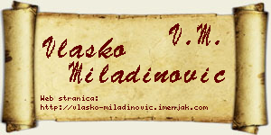 Vlaško Miladinović vizit kartica